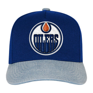 Mitchell & Ness Youth Edmonton Oilers Denim CB SB Cap
