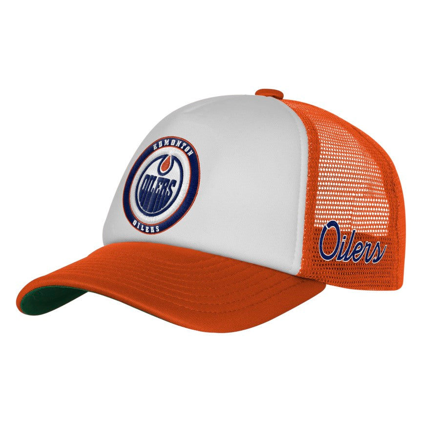 Mitchell & Ness Youth Edmonton Oilers Mascot Trucker Cap
