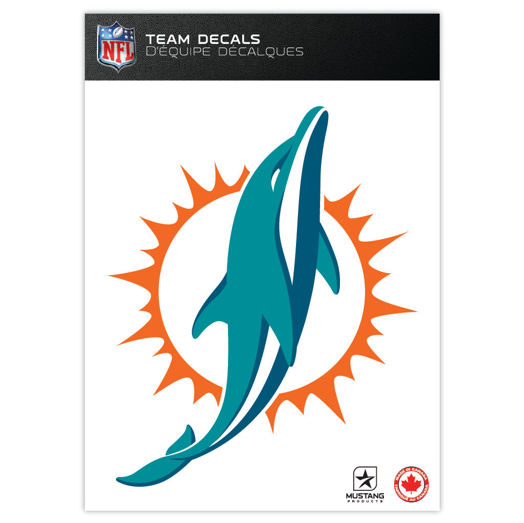 Mustang NFL Miami Dolphins 5x7 Team Logo Decal