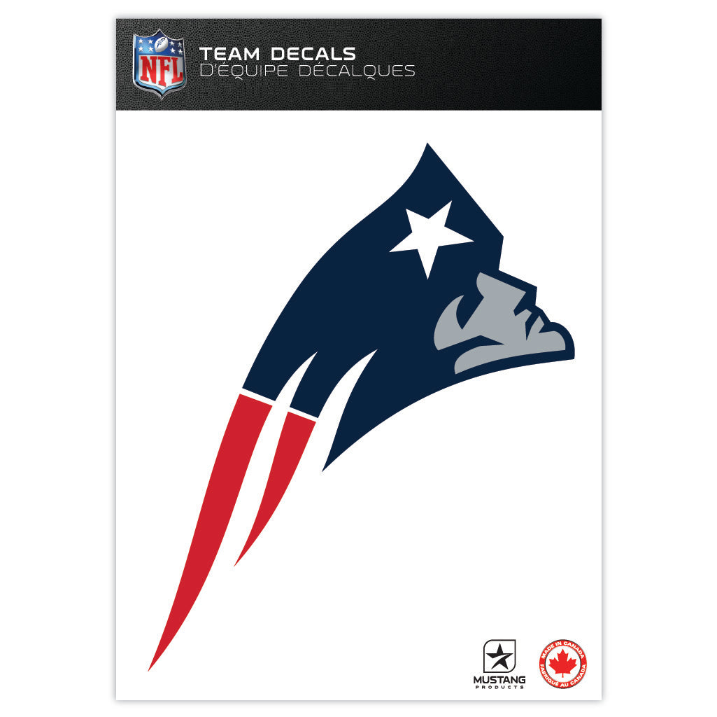Mustang NFL New England Patriots 5x7 Team Logo Decal
