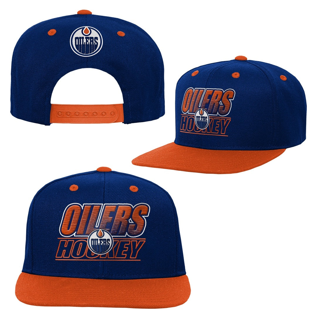 NHL Branded Child Edmonton Oilers Deadstock BF FB SB Hat Blue
