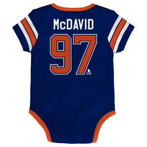 NHL Branded Infant Edmonton Oilers Connor McDavid Hockey Pro Creeper