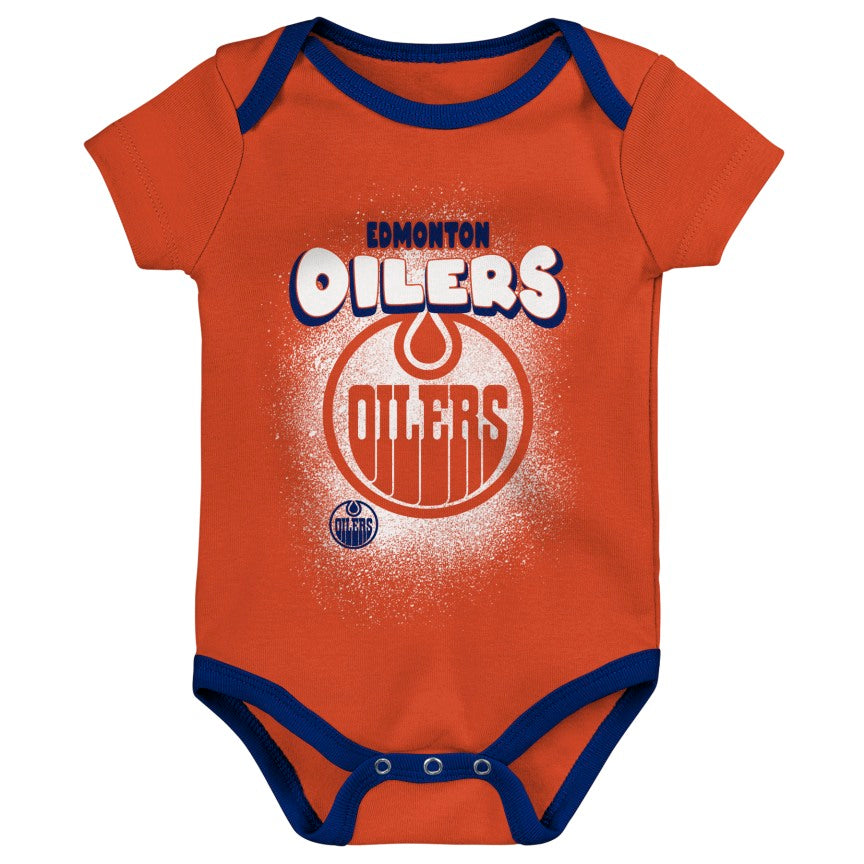 NHL Branded Infant Edmonton Oilers Lil' Sniper Creeper & Pant Set

