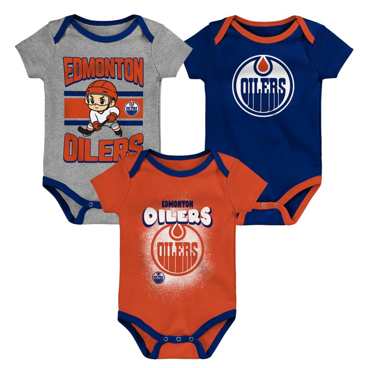 NHL Branded Infant Edmonton Oilers Lil' Sniper Creeper & Pant Set
