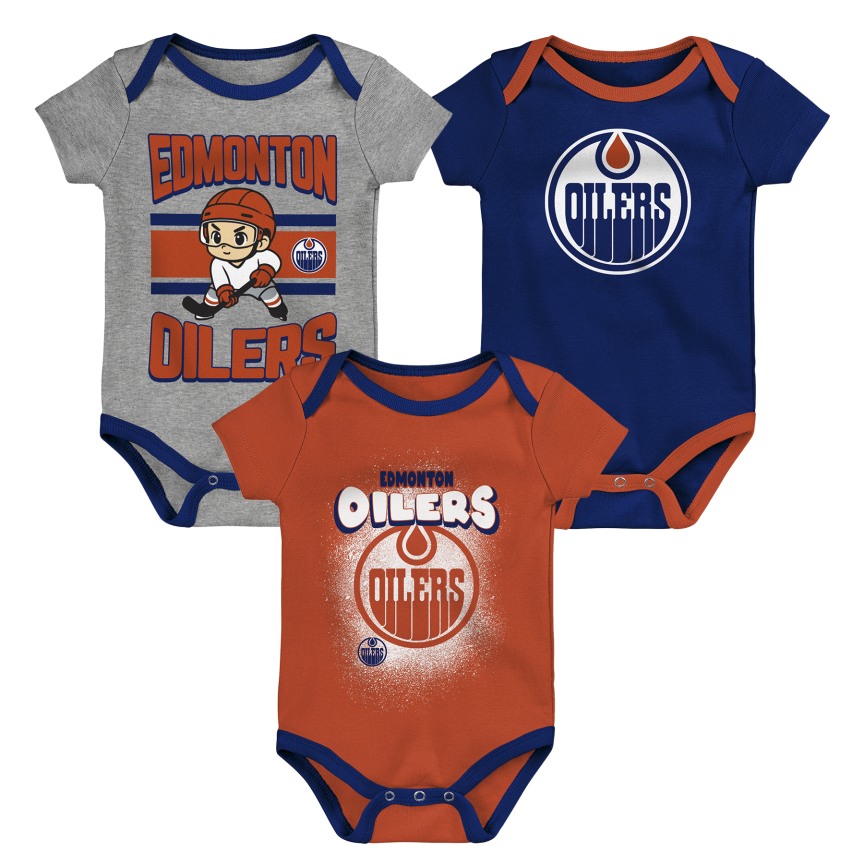 NHL Branded Infant Edmonton Oilers Lil' Sniper Creeper & Pant Set
