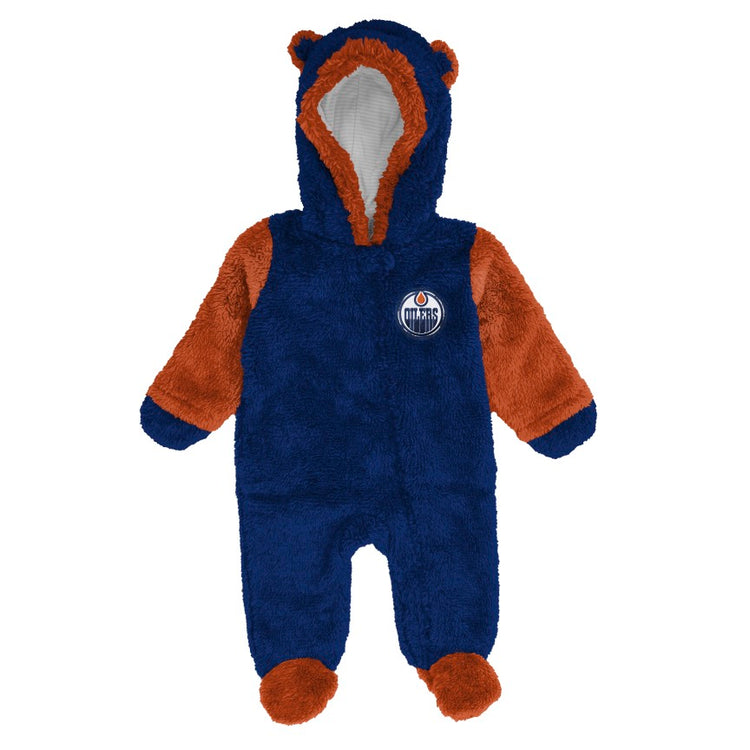 NHL Branded Newborn Edmonton Oilers Stay Napping Pajama Coverall