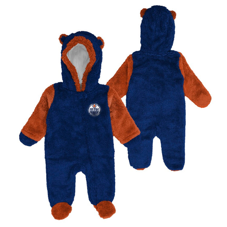 NHL Branded Newborn Edmonton Oilers Stay Napping Pajama Coverall