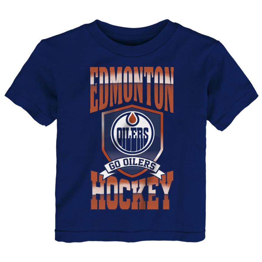 NHL Branded Toddler Edmonton Oilers Big Shield T-Shirt