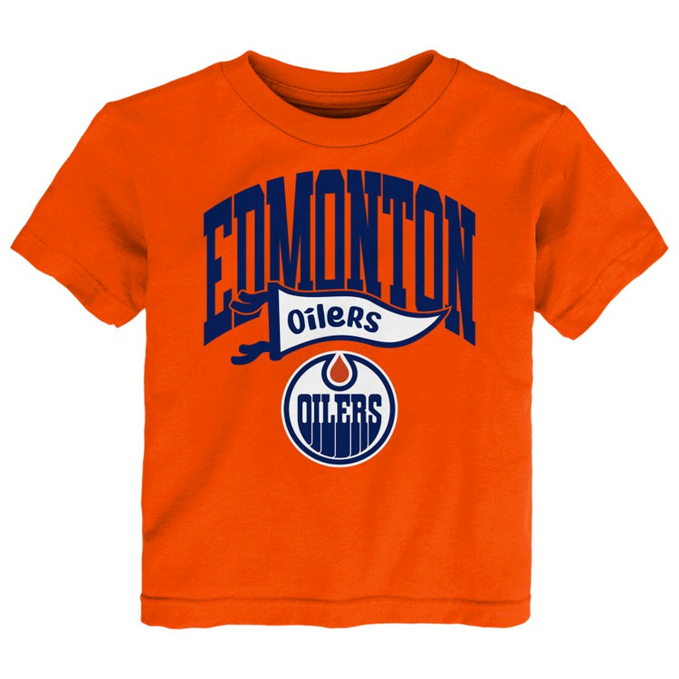 NHL Branded Toddler Edmonton Oilers Wavy T-Shirt
