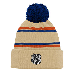 NHL Branded Youth Edmonton Oilers ALT Cuffed Pom Knit
