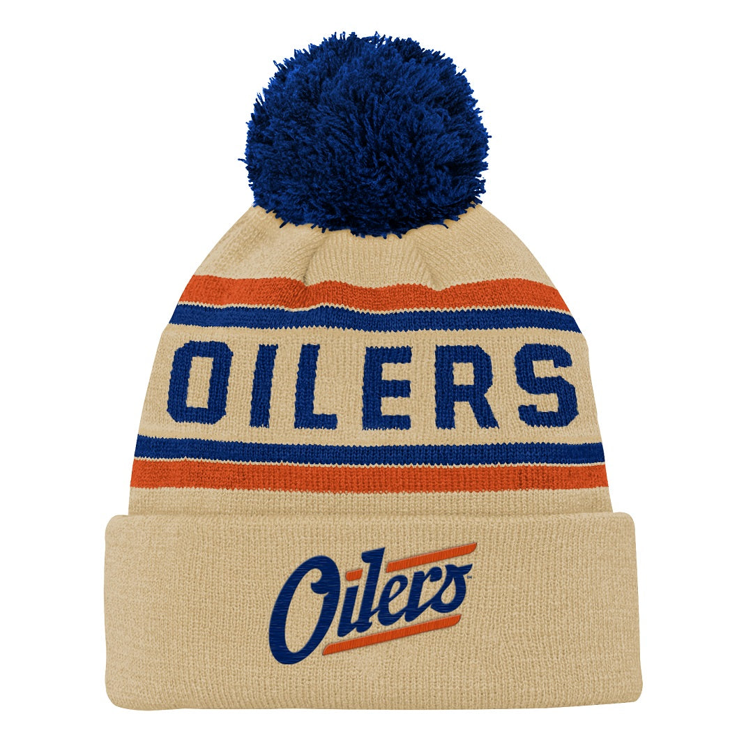 NHL Branded Youth Edmonton Oilers ALT Cuffed Pom Knit
