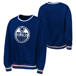 NHL Branded Youth Edmonton Oilers Balanced Offensive Fleece Crew