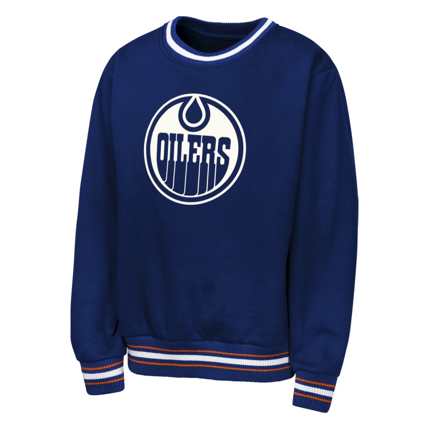 NHL Branded Youth Edmonton Oilers Balanced Offensive Fleece Crew