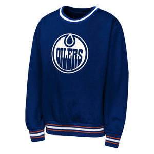 NHL Branded Youth Edmonton Oilers Balanced Offensive Fleece Crew