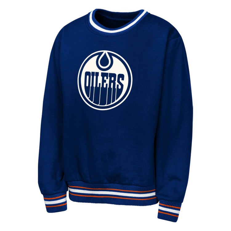 NHL Branded Youth Edmonton Oilers Balanced Offensive Fleece Crew