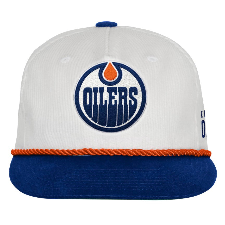 NHL Branded Youth Edmonton Oilers Flat Cord FB SB Hat