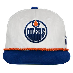 NHL Branded Youth Edmonton Oilers Flat Cord FB SB Hat