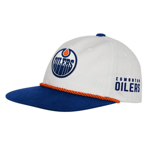 NHL Branded Youth Edmonton Oilers Flat Cord FB SB Hat