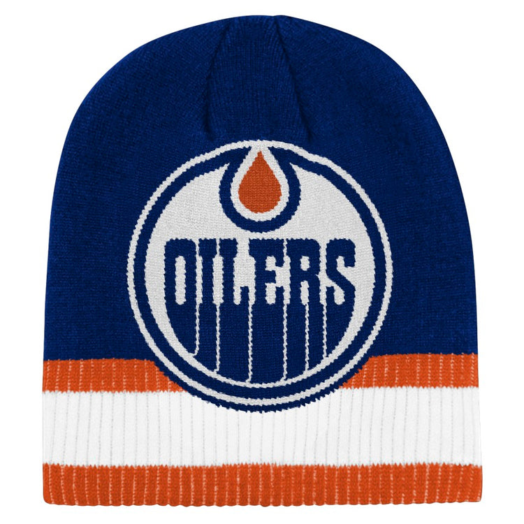 NHL Branded Youth Edmonton Oilers Hockey Beanie Knit