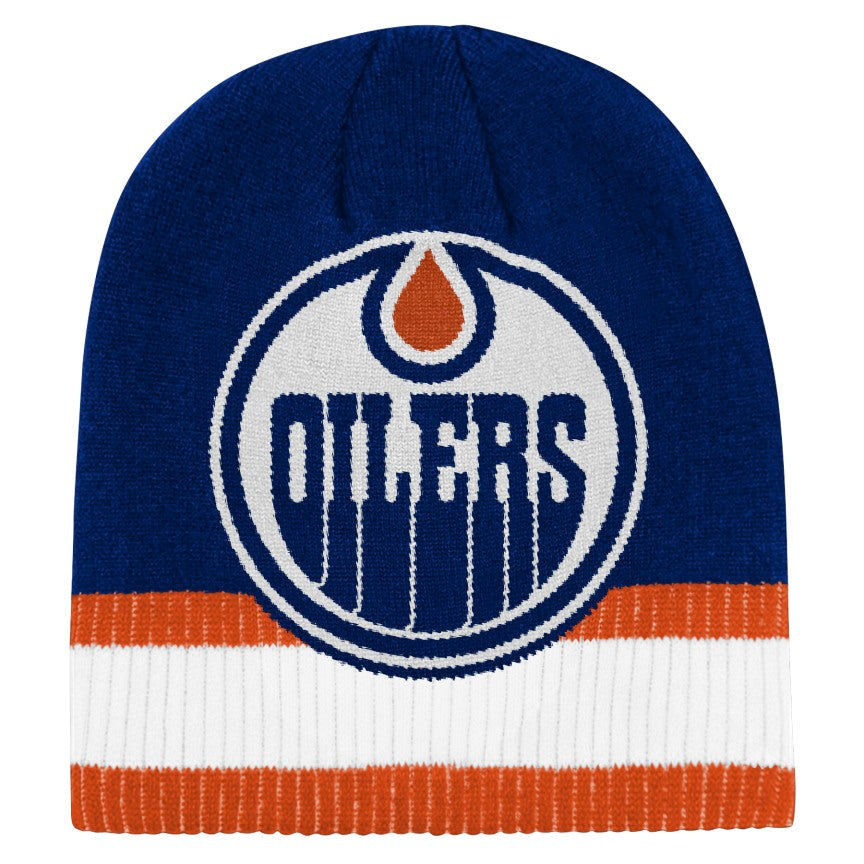 NHL Branded Youth Edmonton Oilers Hockey Beanie Knit