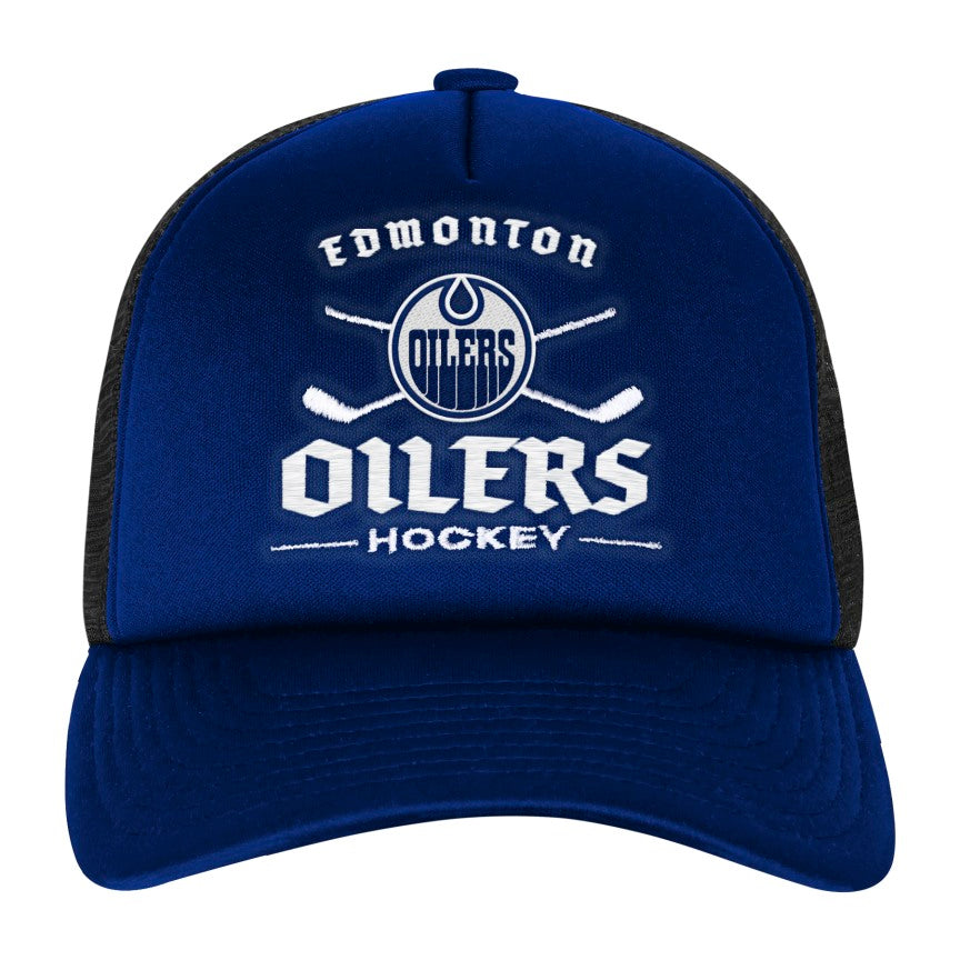 NHL Branded Youth Edmonton Oilers Power Up Trucker Hat 