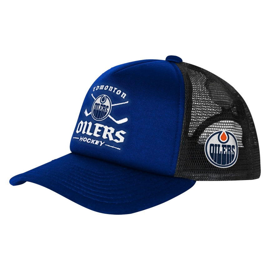 NHL Branded Youth Edmonton Oilers Power Up Trucker Hat 