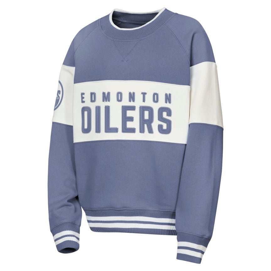 NHL Branded Youth Edmonton Oilers Puck Short Sweatshirt