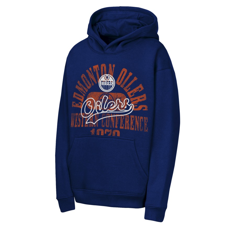 NHL Branded Youth Edmonton Oilers Sweep Fleece Hoodie
