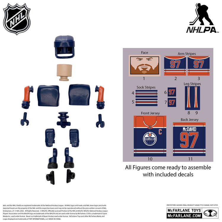 NHL Edmonton Oilers Connor McDavid Construction Figure