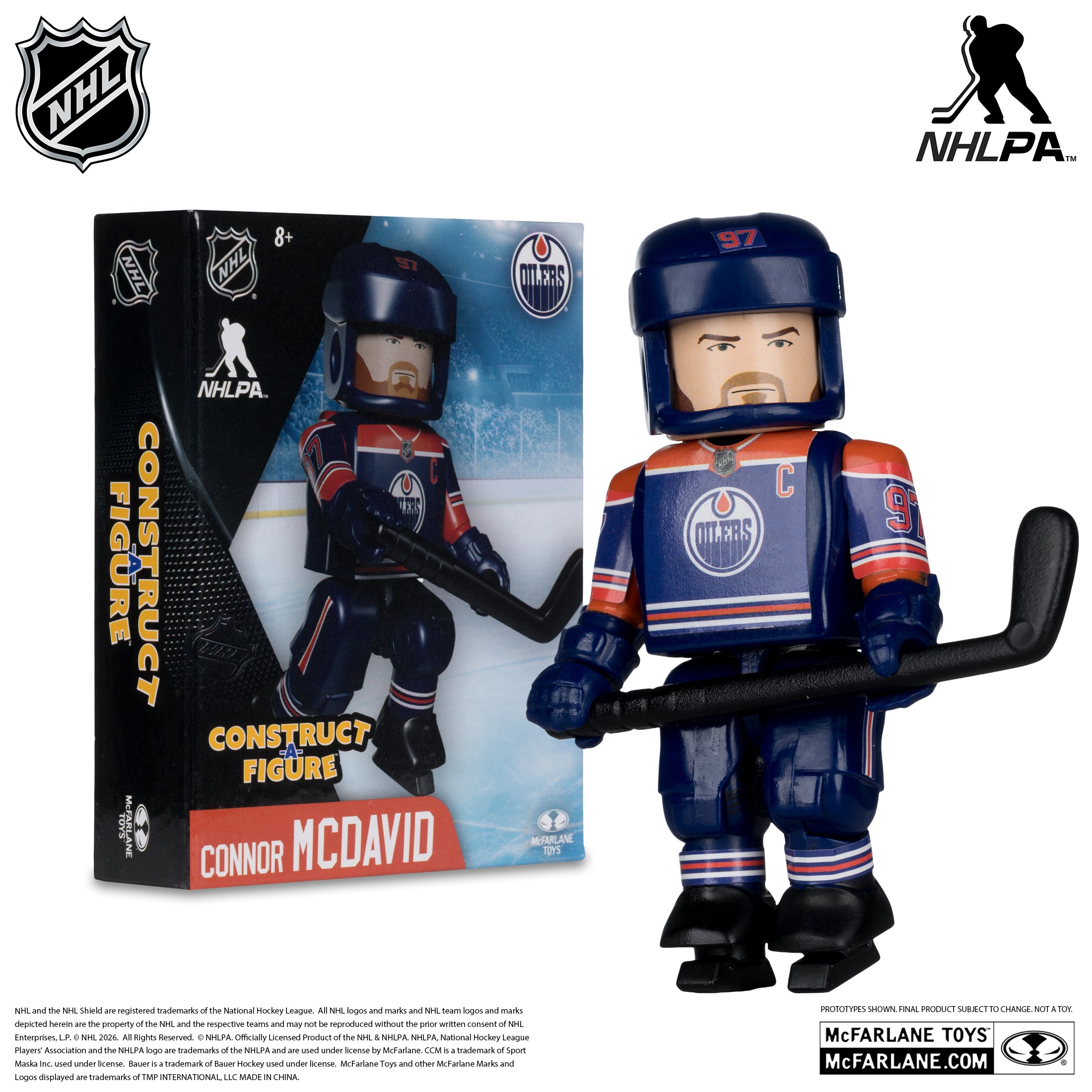 NHL Edmonton Oilers Connor McDavid Construction Figure