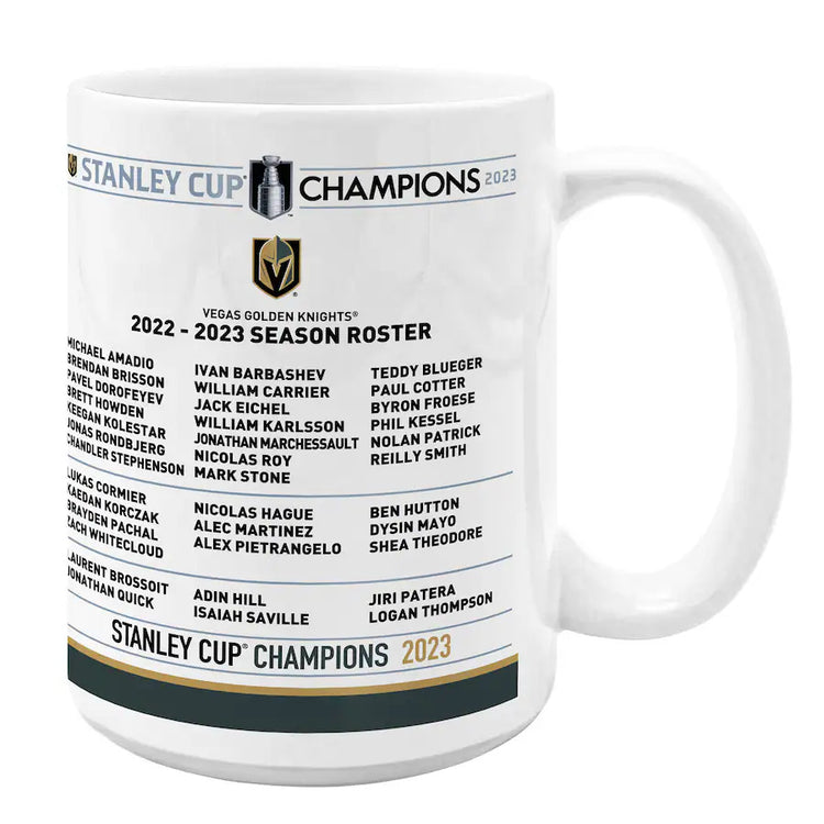 NHL Las Vegas Knights SC Champs Roster 15oz Coffee Mug