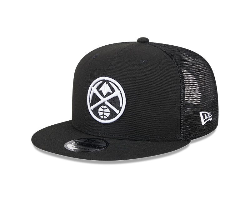 New Era Men's NBA Denver Nuggets 9FIFTY Trucker Cap Black/White