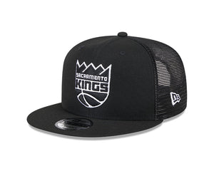 New Era Men's NBA Sacremento Kings 9FIFTY Trucker Cap Black/White