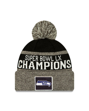 New Era Men's NFL Seattle Seahawks Super Bowl Champs Parade Cuffed Pom Knit
