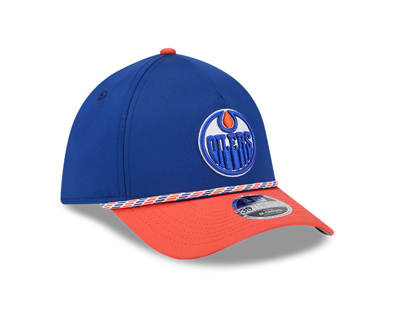 New Era Men's NHL Edmonton Oilers 3930MC AF Rope Cap Blue/Orange
