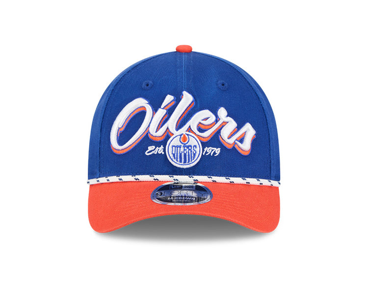 New Era Men's NHL Edmonton Oilers 940MC Team Loyal Cap Blue/Orange

