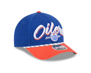 New Era Men's NHL Edmonton Oilers 940MC Team Loyal Cap Blue/Orange


