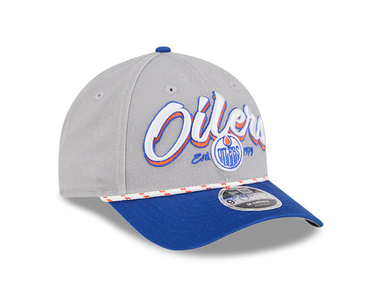 New Era Men's NHL Edmonton Oilers 940MC Team Loyal Cap White/Blue
