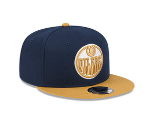 New Era Men's NHL Edmonton Oilers 950 Color Pack Cap Navy/Brown
