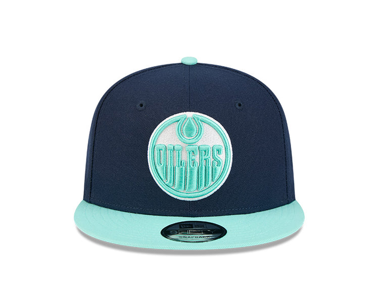 New Era Men's NHL Edmonton Oilers 950 Color Pack Cap Navy/Teal
