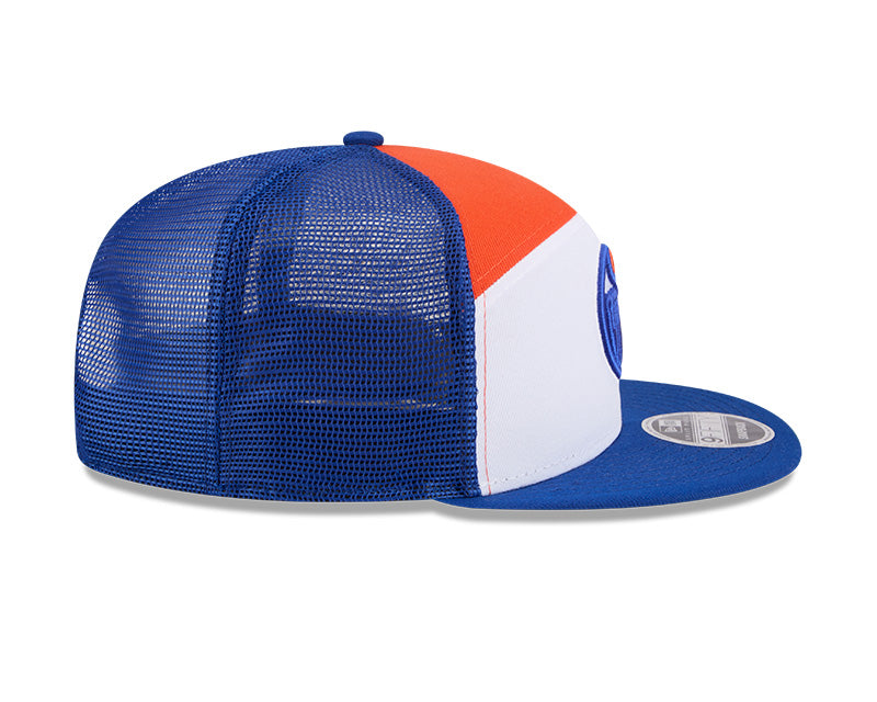 New Era Men's NHL Edmonton Oilers 950 Split Panel Block Hat