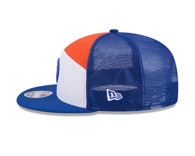 New Era Men's NHL Edmonton Oilers 950 Split Panel Block Hat