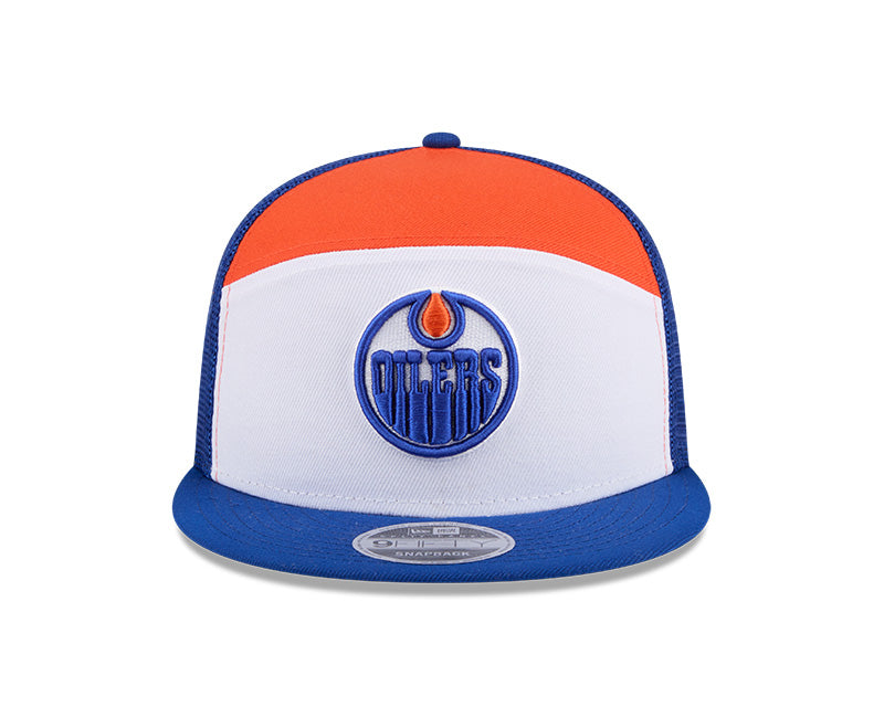 New Era Men's NHL Edmonton Oilers 950 Split Panel Block Hat