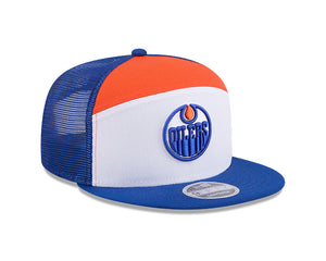 New Era Men's NHL Edmonton Oilers 950 Split Panel Block Hat