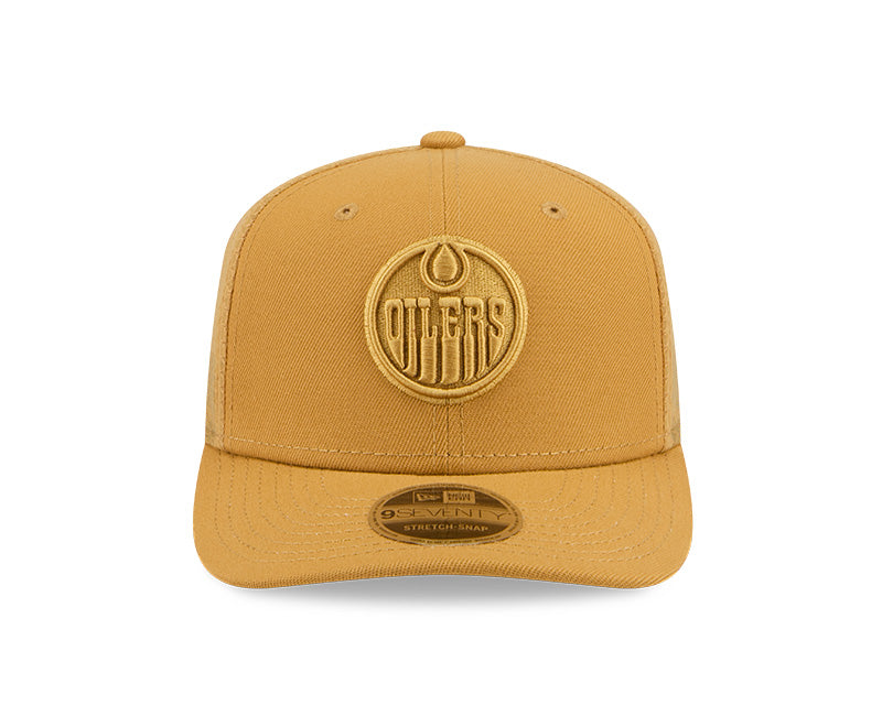 New Era Men's NHL Edmonton Oilers 970SS Color Pack Cap Brown
