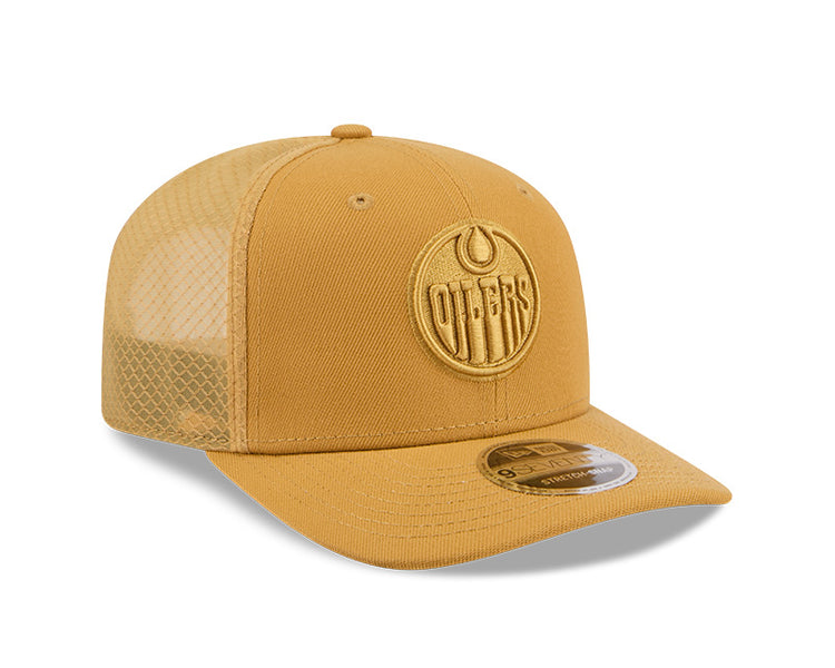 New Era Men's NHL Edmonton Oilers 970SS Color Pack Cap Brown
