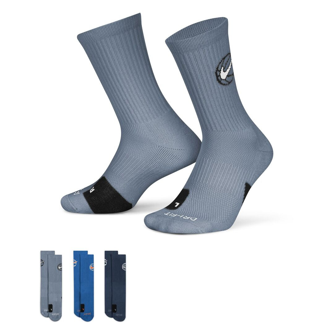 Nike Everyday Crew Basketball Socks 3-Pack Multi