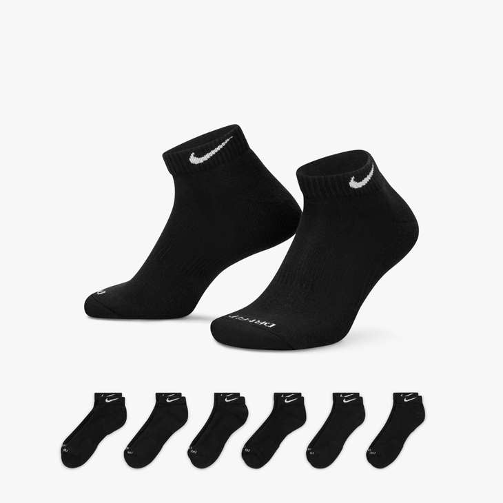 Nike Everyday Plus Cushioned Low Cut Socks 6-Pack Black