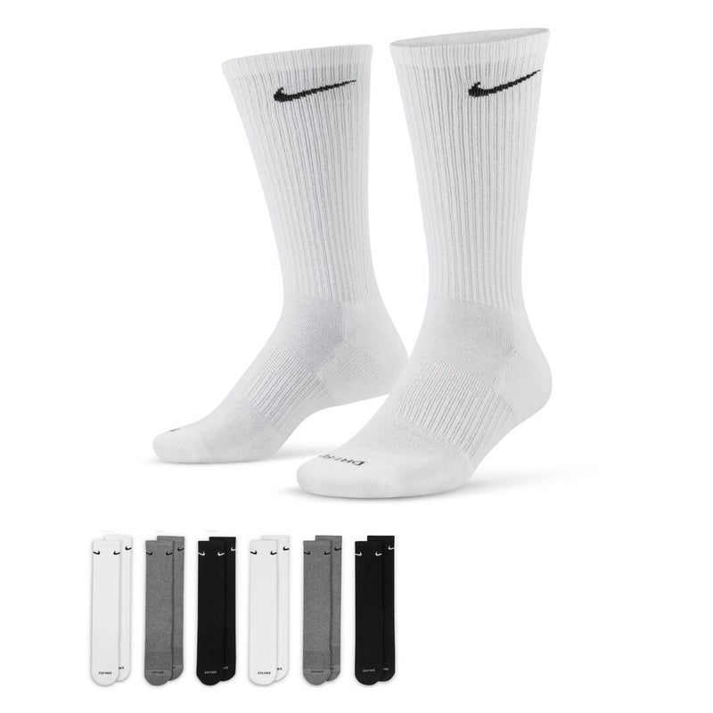Nike Everyday Plus Training Crew Socks 6 Pack Black White
