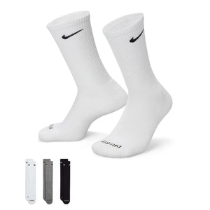 Nike Everyday Training Crew Socks 3-Pack Black/White/Grey